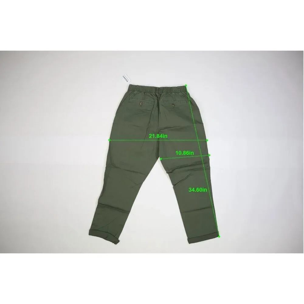 Old Navy High Waisted OGC Crisp Chino Pants Alpine Tundra Green Womens M - Picture 8 of 8